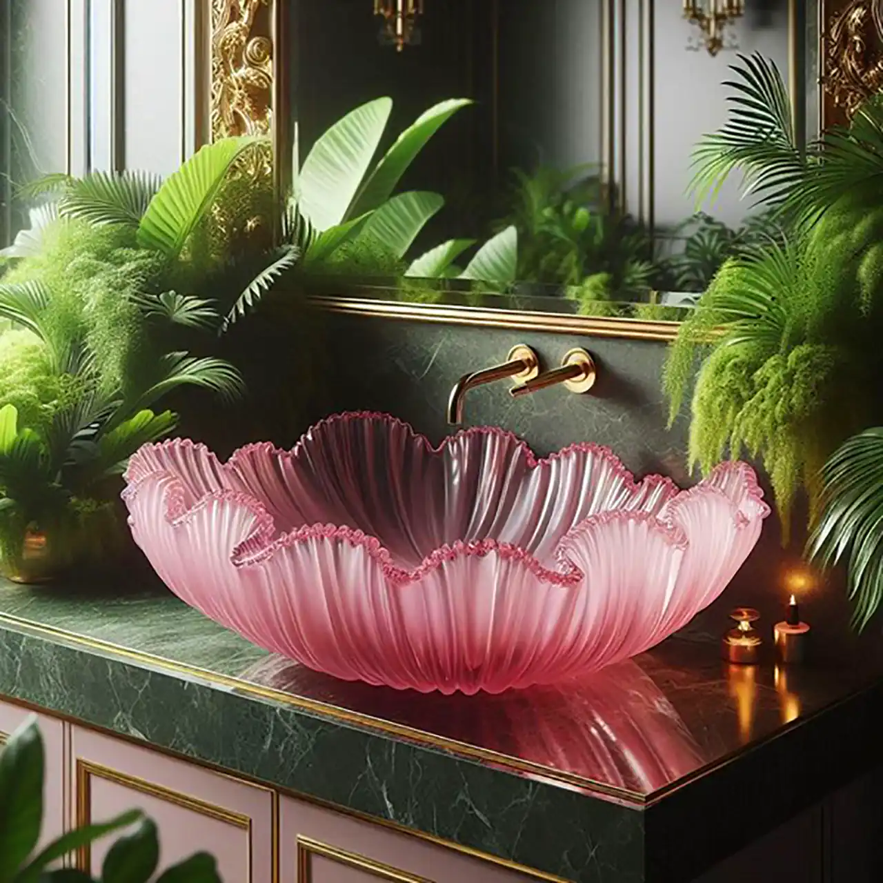 مدل روشویی خاص طرح گل