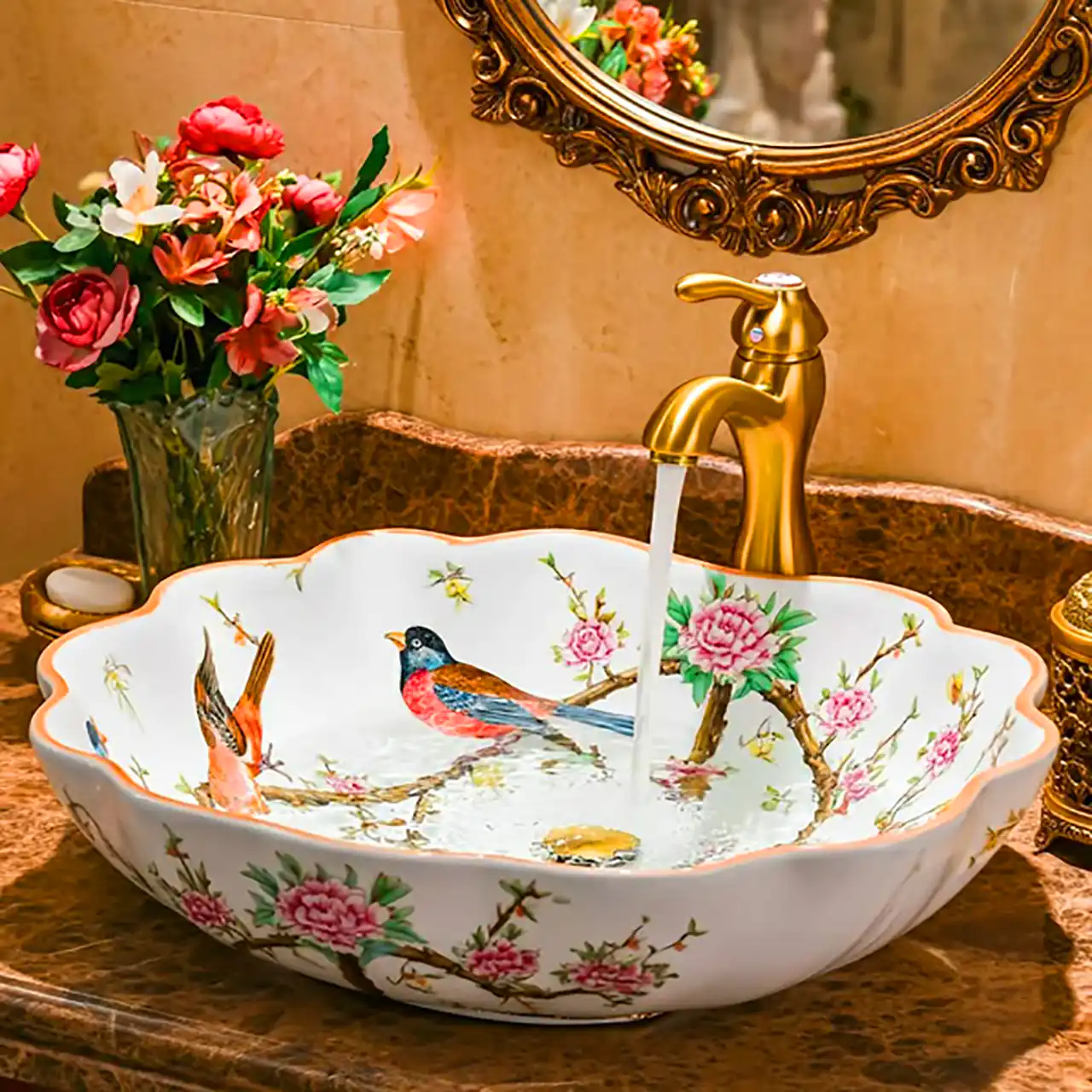 مدل روشویی خاص طرح گل