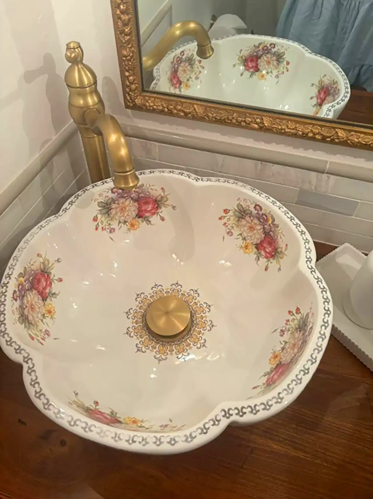 مدل روشویی خاص طرح گل