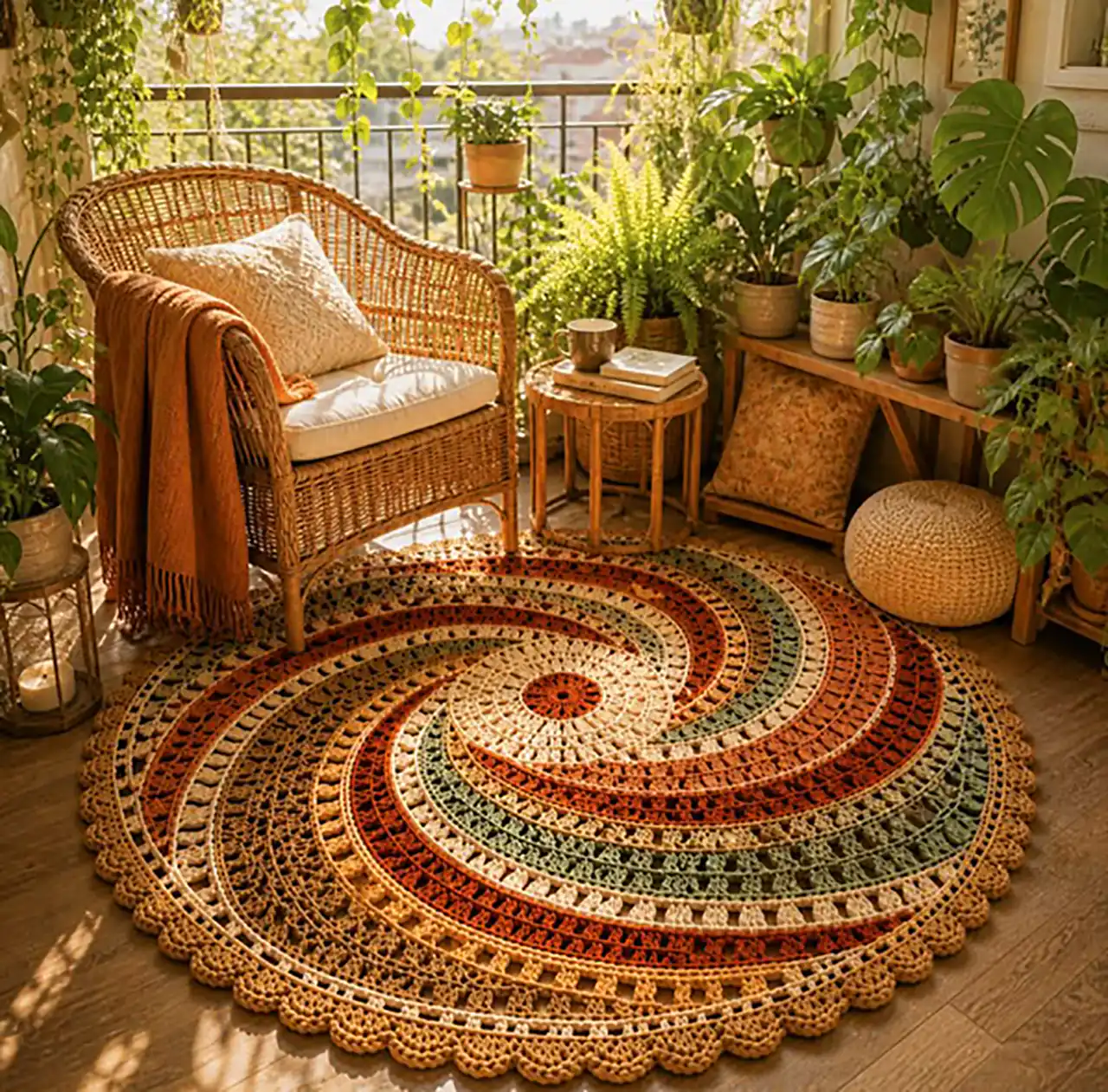 رومیزی شیک بافتنی