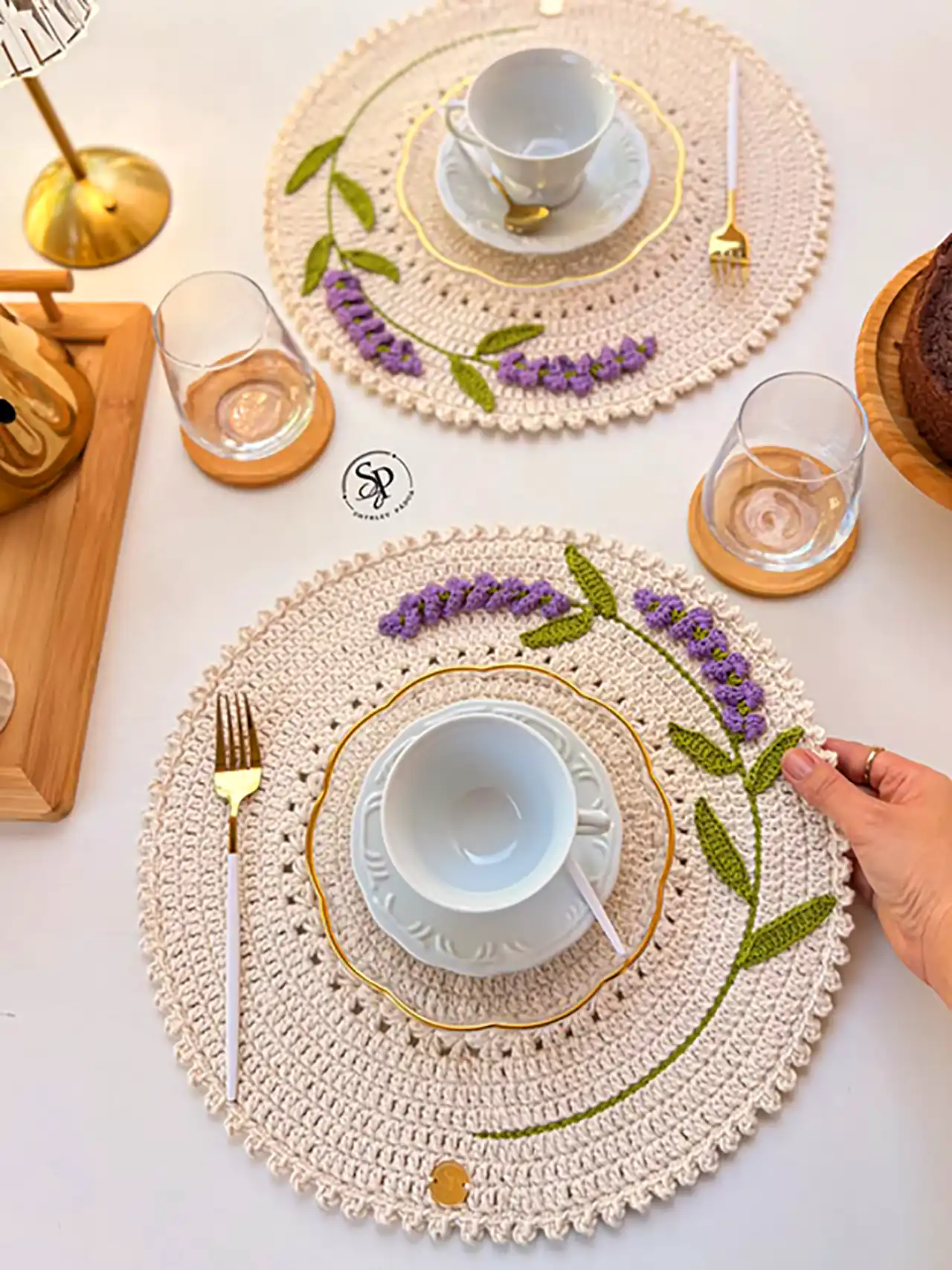 رومیزی شیک بافتنی