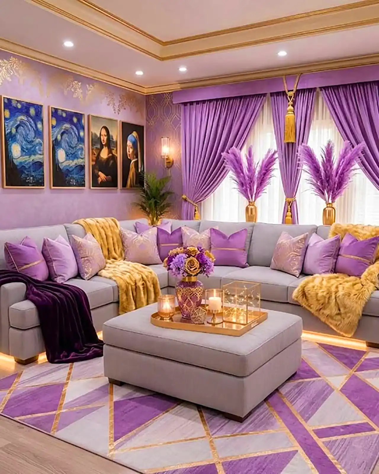 سبک چیدمان خونه با رنگ یاسی