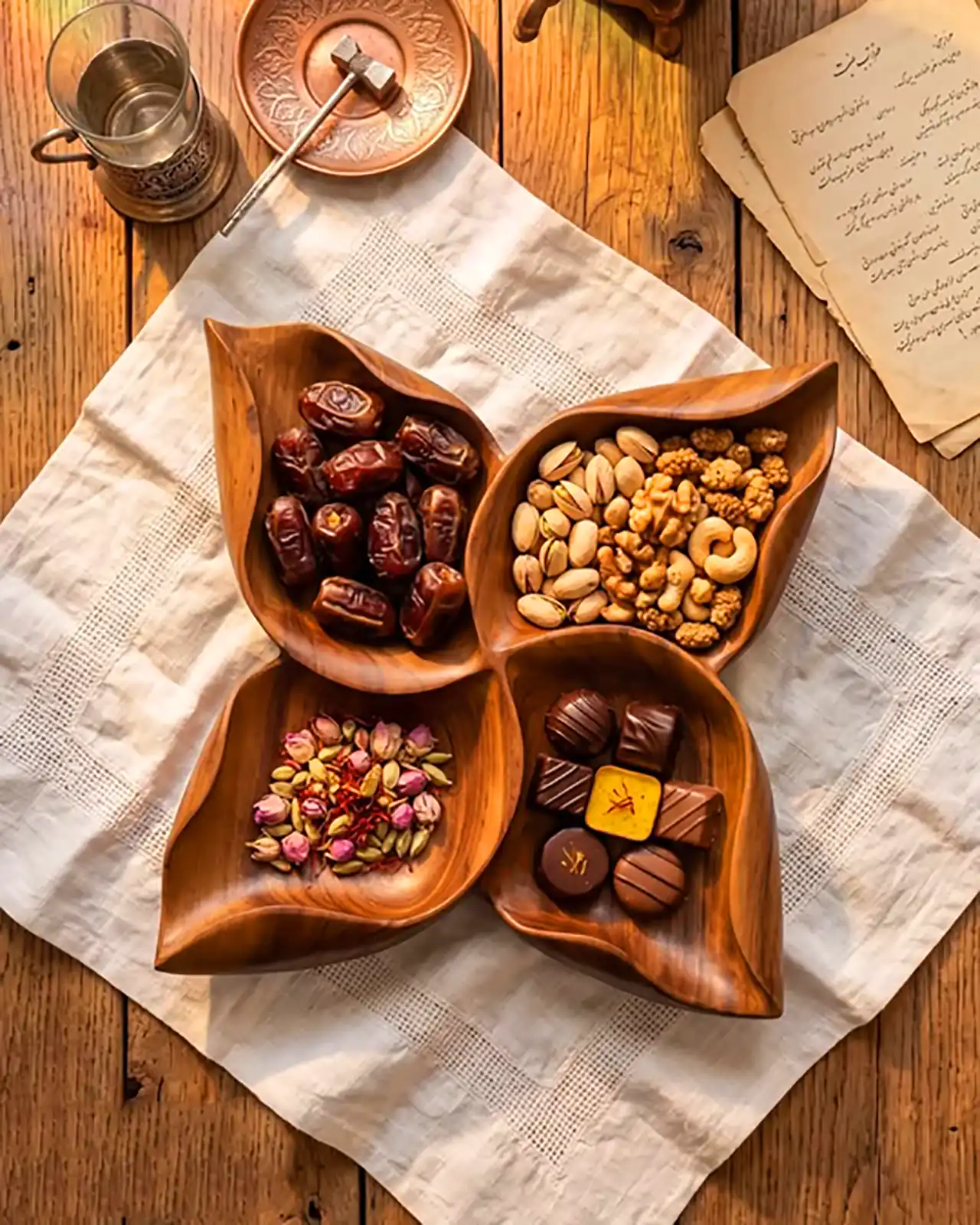 ظروف چوبی خاص پذیرایی