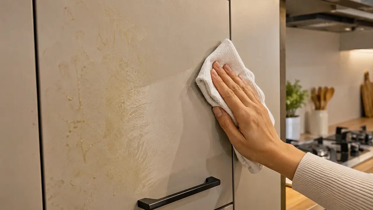پاک کردن چربی کابینت با روش های ساده و بدون آسیب به سطح