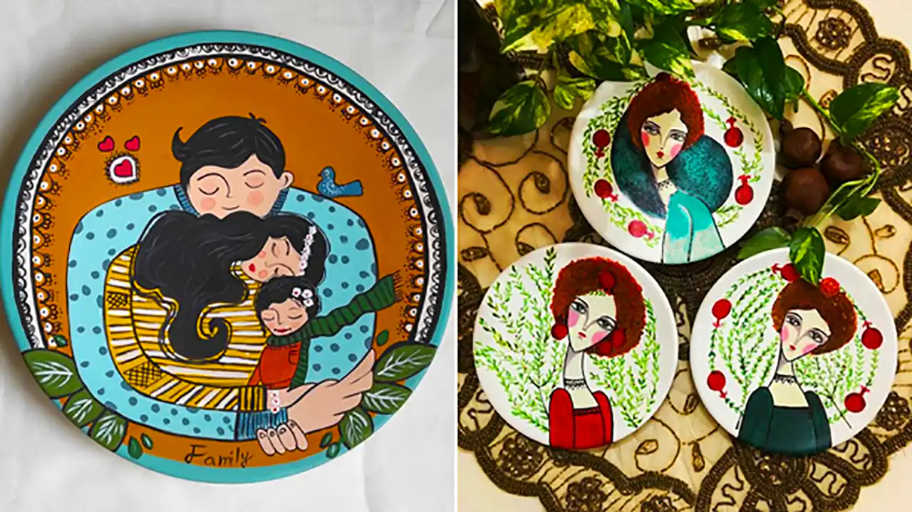 بشقاب دیواری طرح مدرن؛ راهنمای کامل چیدمان حرفه ای + ۱۵ ایده